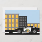 Bad Boys, Bad Boys Policeman Birthday Uitnodiging (Achterkant)