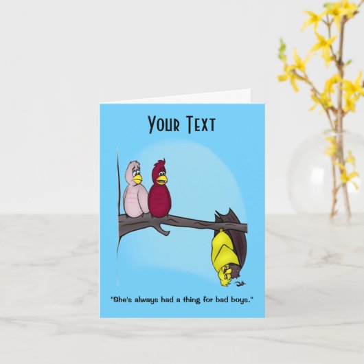 Bad Boys Gevouwen Wenskaart Kaart (Gele Bloem)