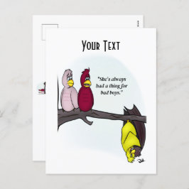 Bad Boys Witte Ansichtkaart Feestdagenkaart