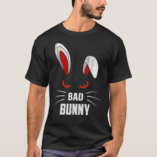 Bad Bunny Scary Rabbit Cool Dierenvriend T-shirt (Voorkant)