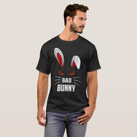 Bad Bunny Scary Rabbit Cool Dierenvriend T-shirt (Voorkant volledig)
