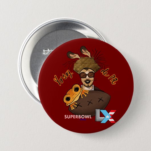 Bad Bunny Super Bowl Ronde Button 7,6 Cm (Voorkant /achterkant)