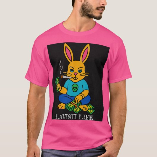 Bad Bunny x Lavish Life Grafische T-shirt (Voorkant)