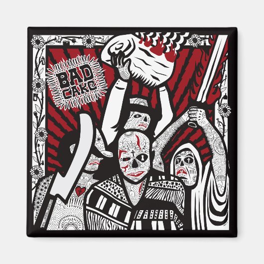 Bad Cake Album Hoesje Magnet (Voorkant)