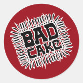 Bad Cake Logo Sticker - Red (Voorkant)