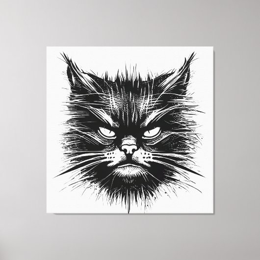 Bad Cat Canvas Afdruk (Voorkant)