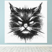 Bad Cat Canvas Afdruk (Insitu (Houten vloer))