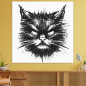 Bad Cat Canvas Afdruk (Insitu (Woonkamer))