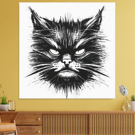 Bad Cat Canvas Afdruk
