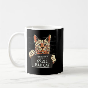 Bad cat Funny Cat Gevangenis Gevangenis Slecht Kat Koffiemok