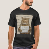 Bad Cat I Hate People T-shirt (Voorkant)