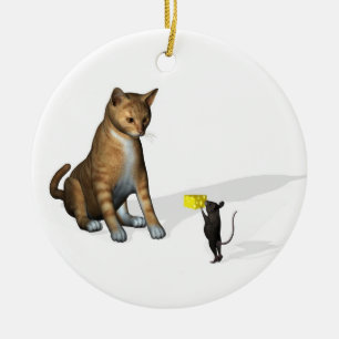 Bad Cat Keramisch Ornament