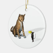 Bad Cat Keramisch Ornament (Links)
