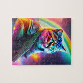 Bad Cat Met Pistool, Futuristische Sci-Fi Astronau Legpuzzel (Horizontaal)