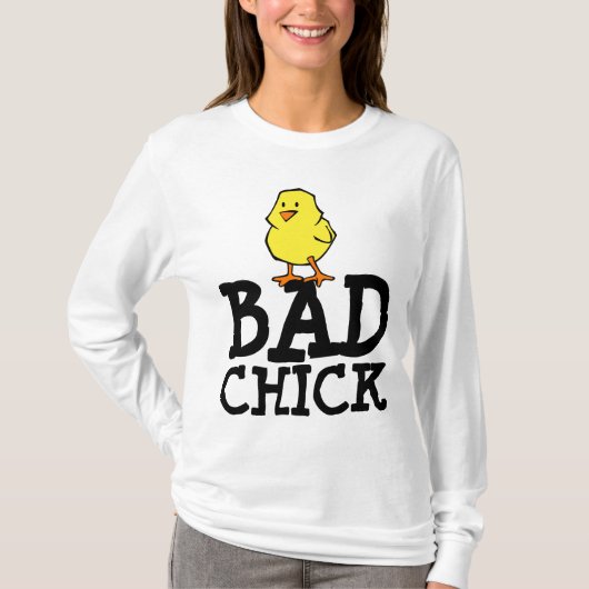BAD CHICK FUNNY LADIES T-SHIRTS (Voorkant)