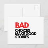 Bad Choices make good stories Classic Briefkaart (Voorkant / Achterkant)
