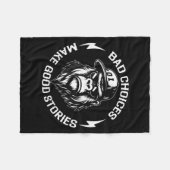 Bad Choices Make Good Stories Funny Gorilla Ape Co Fleece Deken (Voorkant (Horizontaal))