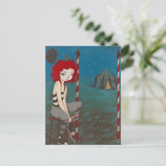 Bad Clown gothic horror Briefkaart (Staand voorkant)