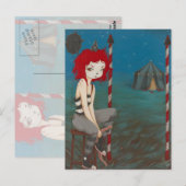 Bad Clown gothic horror Briefkaart (Voorkant / Achterkant)