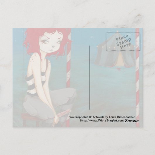 Bad Clown gothic horror Briefkaart (Achterkant)