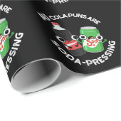 Bad Cola Puns Zijn Soda-persing Soda Pun Dark BG Cadeaupapier (Rol Hoek)