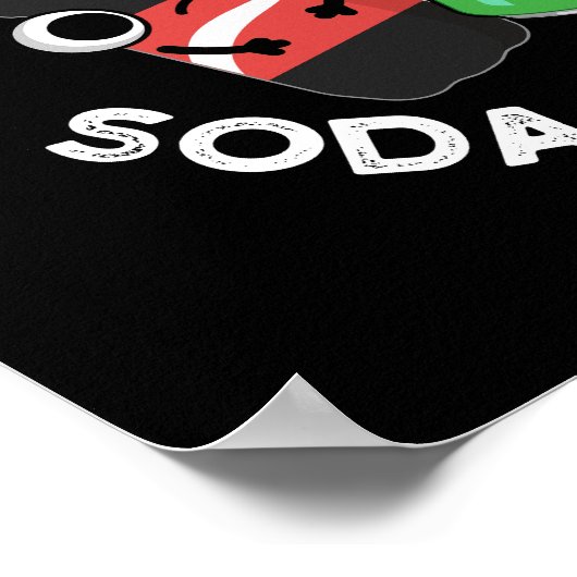 Bad Cola Puns Zijn Soda-persing Soda Pun Dark BG Poster (Hoek)