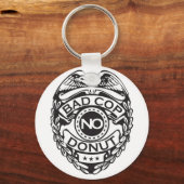 Bad Cop No Donut - Black Sleutelhanger (Voorkant)