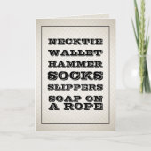 Bad Dad Gifts Funny Vaderdag Kaart (Voorkant)