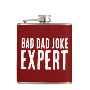 Bad Dad Joke Expert BOLD TYPOGRAFIE Heupfles