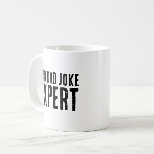 Bad Dad Joke Expert BOLD TYPOGRAFIE Koffiemok (Voorkant links)