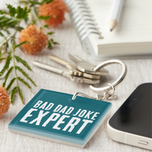 Bad Dad Joke Expert BOLD TYPOGRAFIE Sleutelhanger