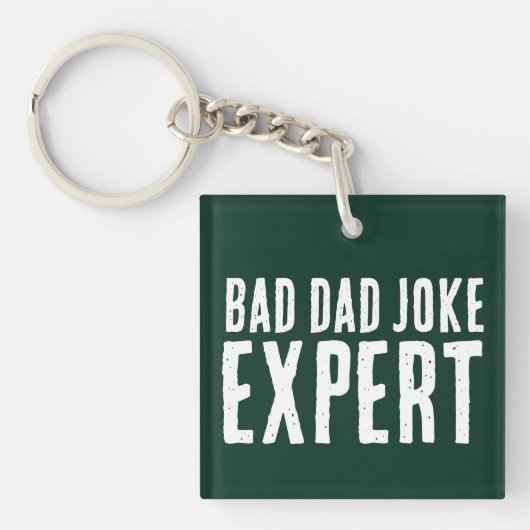 Bad Dad Joke Expert BOLD TYPOGRAFIE Sleutelhanger (voorkant)