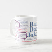 Bad Dad Jokes Funny Fathers Day Gag Gift Idee   Koffiemok (Voorkant links)