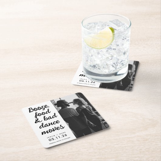 Bad Dance beweegt grappige bruiloft sparen de Datu Kartonnen Onderzetters (Insitu)