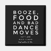 Bad Dance beweegt grappige bruiloft sparen de Datu Magneet (Voorkant)