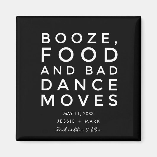 Bad Dance beweegt grappige bruiloft sparen de Datu Magneet (Voorkant)