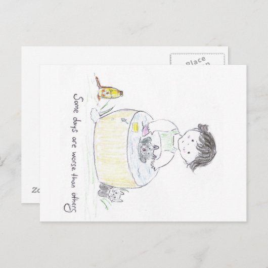 Bad_day Briefkaart (Voorkant / Achterkant)