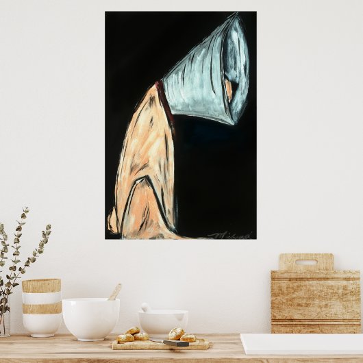 Bad Day, dog in cone poster (Keuken)