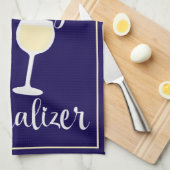 Bad Day Navy Humorous Wine Quote Design Theedoek (Quarter Fold)