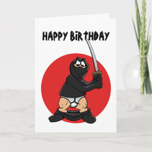 Bad Day Ninja Verjaardagskaart Kaart
