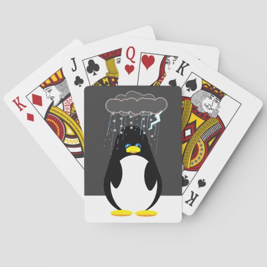 Bad Day Penguin Button Pokerkaarten (Achterkant)