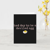 Bad Day To Be A Deviled Egg Fall Thanksgiving Food Kaart (Gele Bloem)