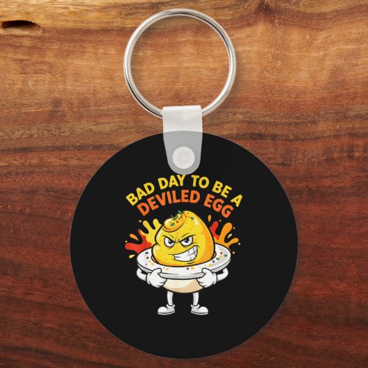 Bad Day To Be A Deviled Egg Funny Thanksgiving Din Sleutelhanger (Voorkant)