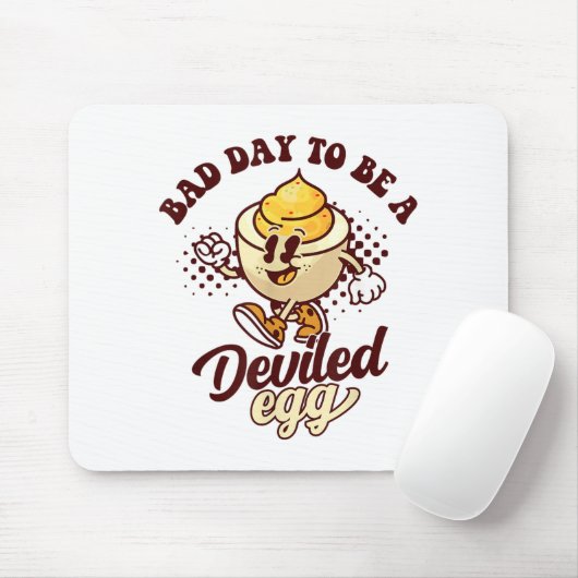 Bad Day To Be A Deviled Egg Funny Thanksgiving Egg Muismat (Met muis)