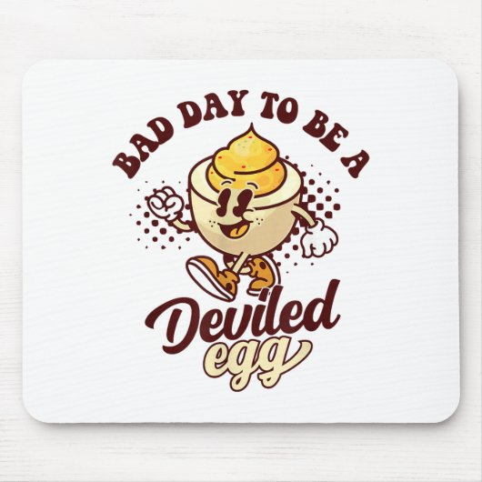 Bad Day To Be A Deviled Egg Funny Thanksgiving Egg Muismat (Voorkant)
