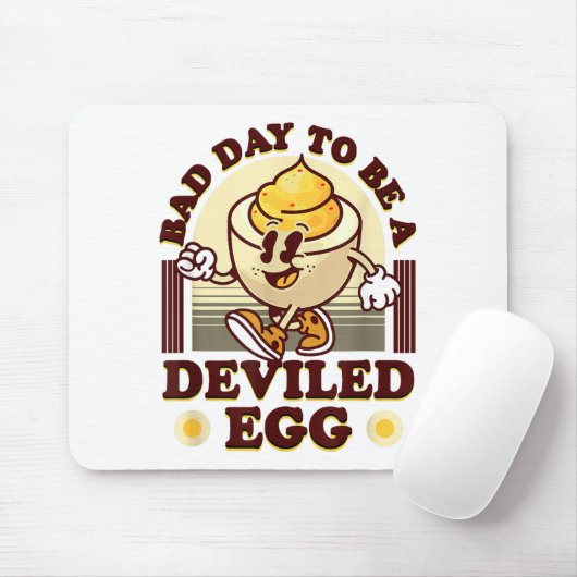Bad Day To Be A Deviled Egg Funny Thanksgiving Egg Muismat (Met muis)