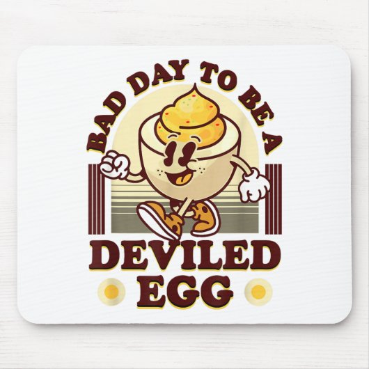 Bad Day To Be A Deviled Egg Funny Thanksgiving Egg Muismat (Voorkant)
