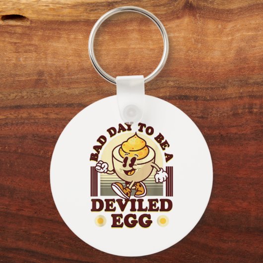 Bad Day To Be A Deviled Egg Funny Thanksgiving Egg Sleutelhanger (Voorkant)