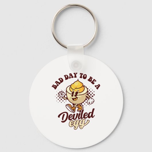 Bad Day To Be A Deviled Egg Funny Thanksgiving Egg Sleutelhanger (Voorkant)