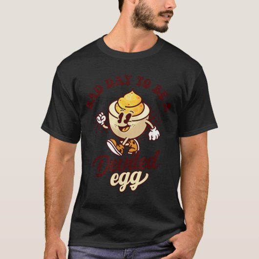 Bad Day To Be A Deviled Egg Funny Thanksgiving Egg T-shirt (Voorkant)